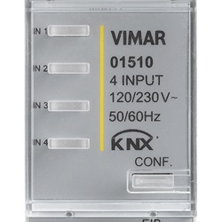 Ingresso binario 4 canali 120/230V KNX 