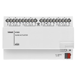 Attuatore 8 uscite relè 6A 230V KNX guida DIN per tapparelle elettriche