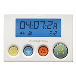 Modulo display antibatterico 4 pulsanti per chiamate installazione semi-incassata pareti leggere bianco 24 Vdc