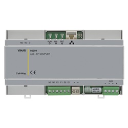 Accoppiatore linea ADL-EF gestione Ethernet fonia 24Vdc montaggio guida DIN 9 moduli
