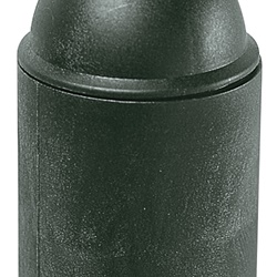 Portalampade E27 raccordo M10x1 con camicia liscia nero 