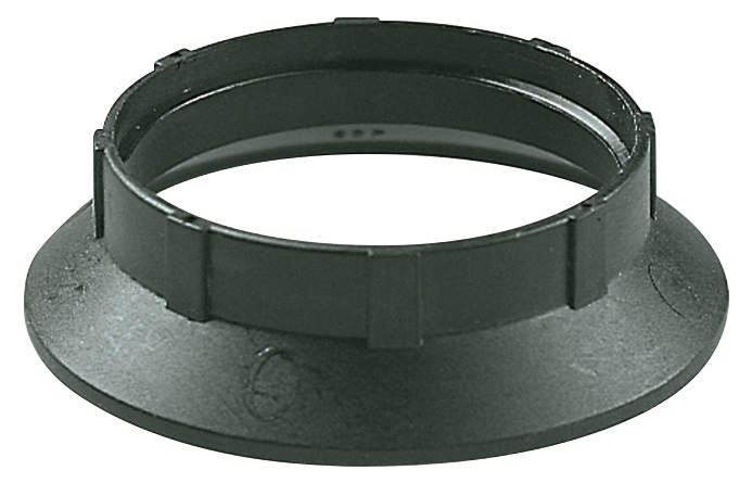 Anello per portalampada E27 nero 