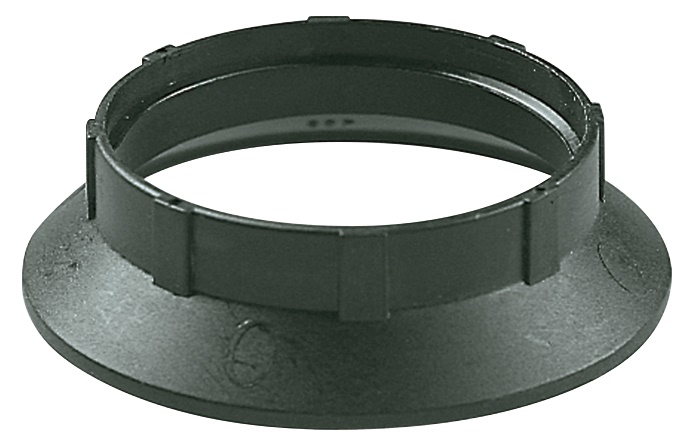 Anello per portalampada E27 nero 