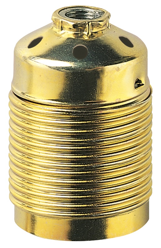 Portalampade E27 con raccordo M10X1 ottone 