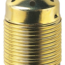 Portalampade E27 con raccordo M10X1 ottone 
