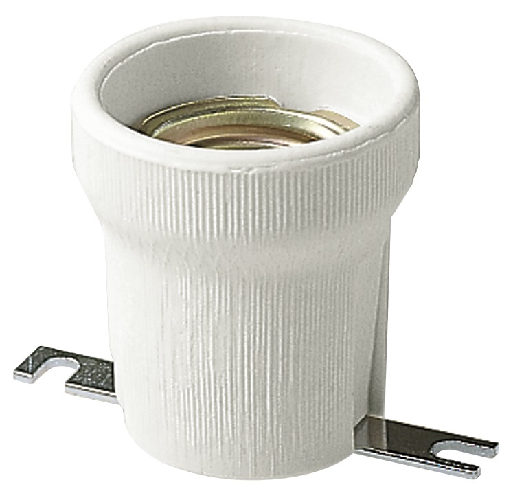 Portalmpd E27 ø¸43mm porc.f/dritto bianco 