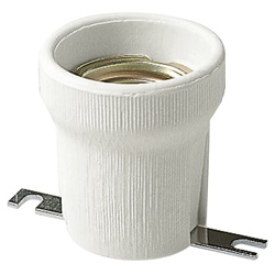 Portalmpd E27 ø¸43mm porc.f/dritto bianco 