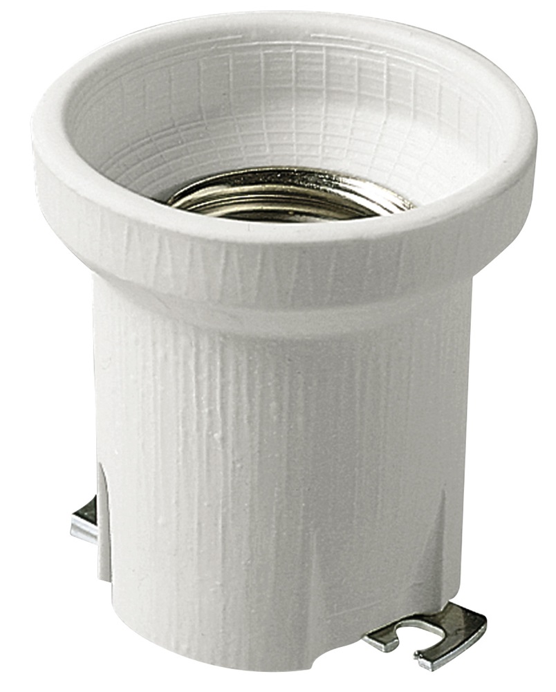 Portalmpd E40 porcellana f/dritto bianco 