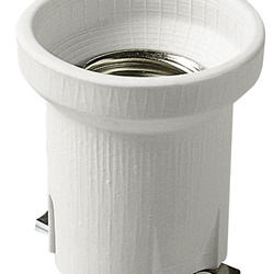 Portalmpd E40 porcellana f/dritto bianco 