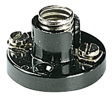 Portalampada E10 base bakelite nero 