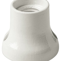 Portalampada E27 base porcellana bianco