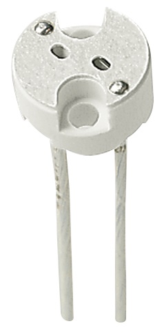 Portalampada per lampade alogene 4,5A 24V attacco G4-GX5.3 cavo teflon alta temperatura