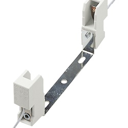 Portalampada blocchetto steatite 8A 250V attacco R7s per lampade alogene 300-500W con cavo teflon 200mm e staffa fissaggio a U temperatura fino 350°C