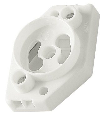 Portastarter 2A 250V contatti ottone bianco fissaggio a vite uso elettrico