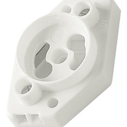 Portastarter 2A 250V contatti ottone bianco fissaggio a vite uso elettrico