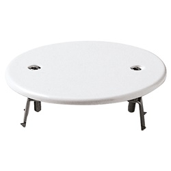Coperchio rotondo 76 mm con griffe per scatole 55-70 mm bianco urea