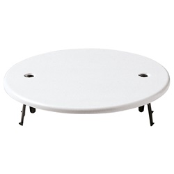 Coperchio rotondo 94mm con griffe bianco per scatole elettriche ø75-85mm