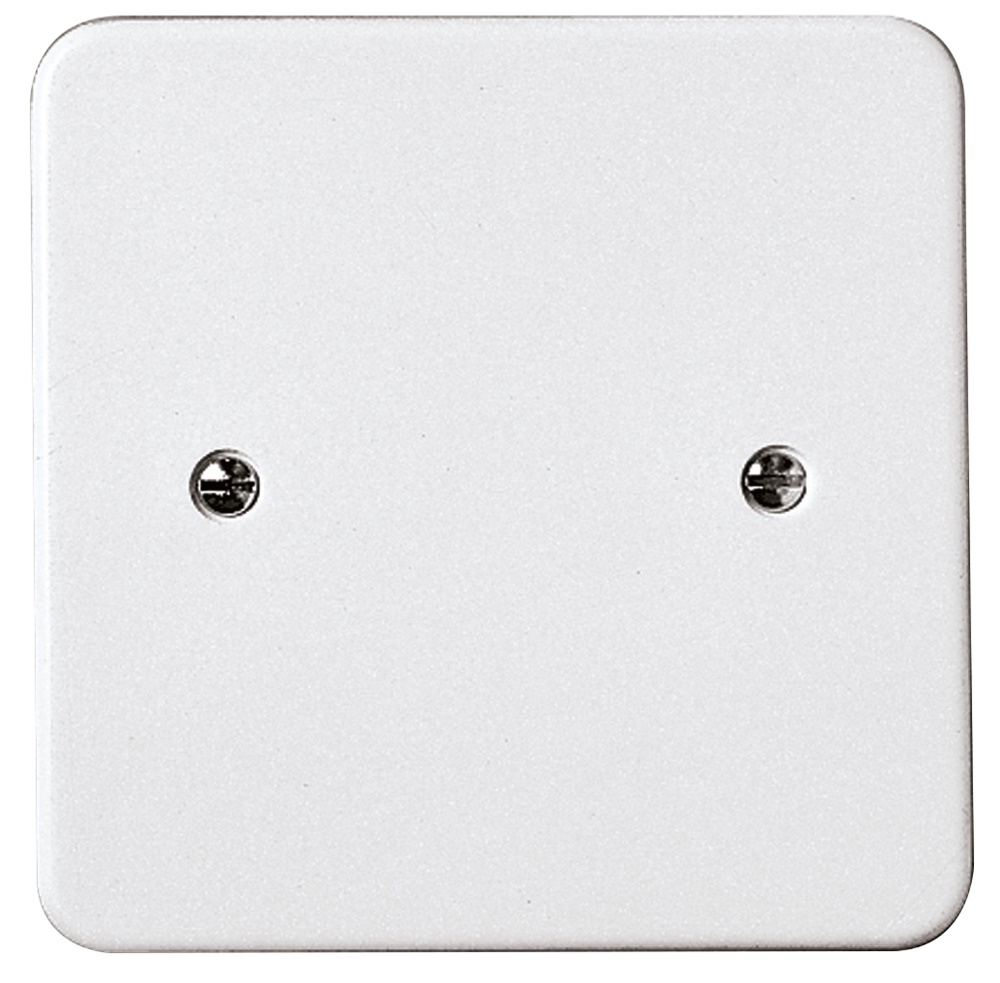 Coperchio quadrato 82x82 mm con griffe per scatole ø 55-70 mm, urea bianco