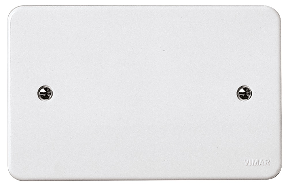 Coperchio rettangolare bianco 3 moduli per scatole da incasso unificate con viti