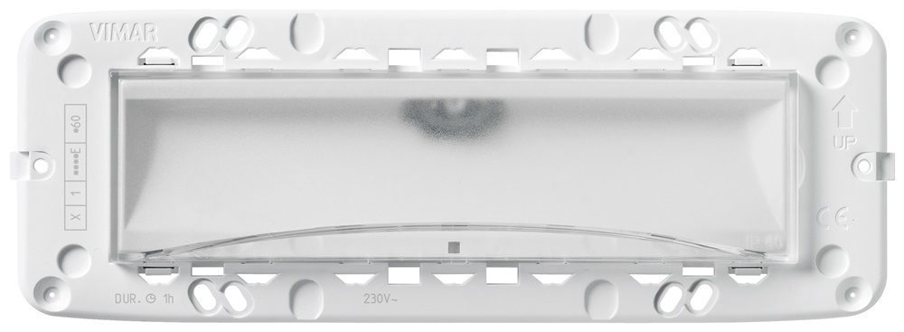 Lampada emergenza LED alta efficienza 230V batteria Ni-Cd per installazione incasso Arké/Plana