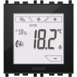 Termostato touch domotico 2M nero 