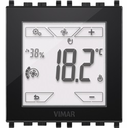 Termostato touch KNX 2M nero 