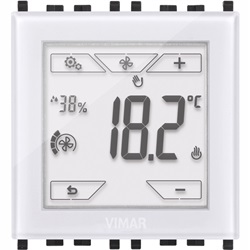 Termostato touch KNX 2M bianco 