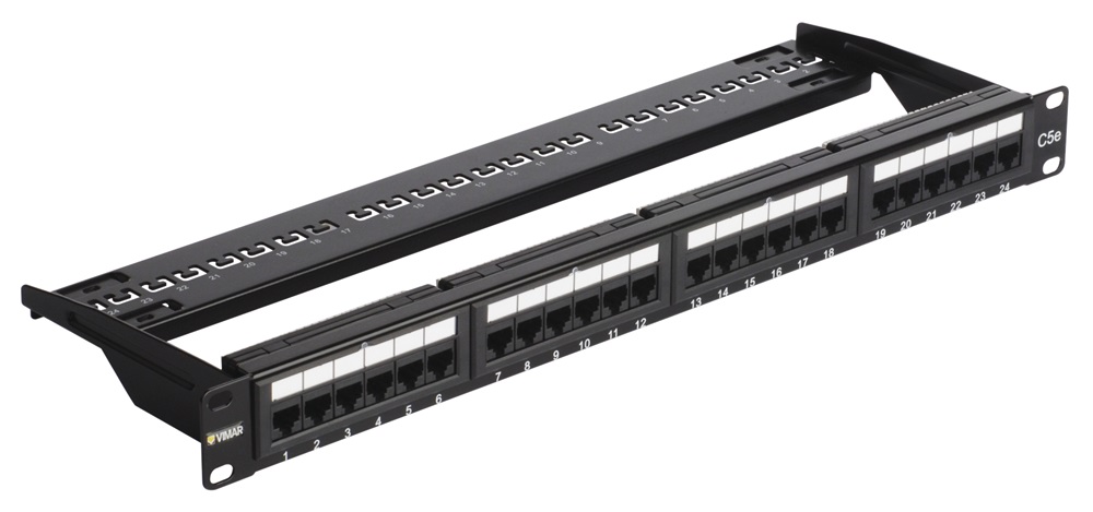 Pannello 24 RJ45 Cat5e UTP 1u 