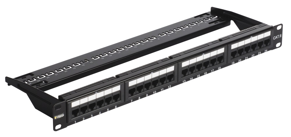 Pannello 24 RJ45 Cat6 UTP 1u 