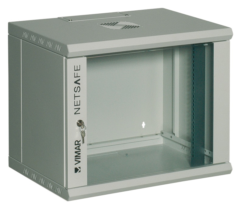Quadro pannelli 19 9U da parete RAL 7035 dimensioni 600x514x493 mm