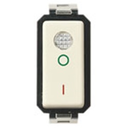 Interruttore 2 poli 16AX luminoso 250V per segnalazione lampade con alimentatore integrato