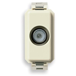 Presa coassiale TV-RD-SAT passante 10 dB maschio 5-2400 MHz per impianti TV e satellitari