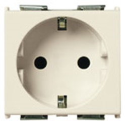 Presa SICURY 2P+T 16A 250V standard tedesco 2 moduli speciali