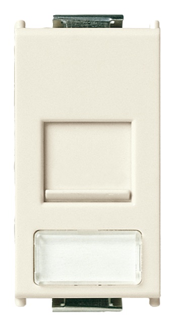 Presa RJ45 Netsafe Cat5e UTP con connettore 8 contatti morsetti ad incisione universale T568A/B per cablaggio rete dati