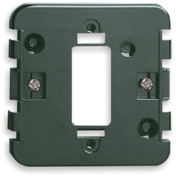 Supporto 1 modulo con griffe per scatole incasso rotonde ø60 mm nero