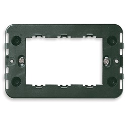Supporto 3 moduli speciali con viti nero 