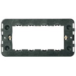 Supporto 4 moduli speciali con viti per scatole da incasso nero