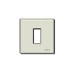 Placca 1 modulo alluminio anodizzato scatto oro per scatole incasso rotonde ø 60 mm