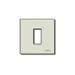 Placca 1 modulo alluminio anodizzato scatto oro per scatole incasso rotonde ø 60 mm