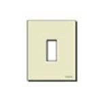 Placca 1 modulo resina avorio scatto per scatole incasso rotonde ø 60 mm