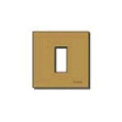 Placca 1 modulo alluminio anodizzato bronzo scatto per scatole incasso rotonde ø60 mm