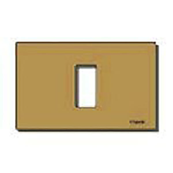 Placca 1M alluminio scatto bronzo 