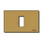 Placca 1M alluminio scatto bronzo