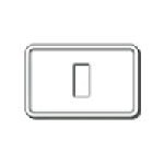 Placca 1M resina scatto bianco 