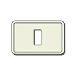 Placca 1M resina scatto avorio 