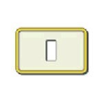 Placca 1M resina scatto avorio-oro 