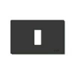 Placca 1M allum. scatto nero 
