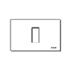 Placca 1 modulo resina bianco scatto per scatole incasso rettangolari standard