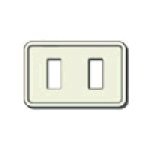 Placca 2M resina scatto avorio 