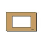 Placca 3 moduli alluminio anodizzato fissaggio a scatto bronzo per scatole incasso rettangolari